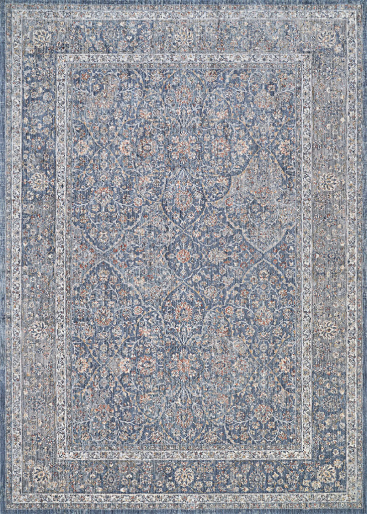 Ultramarine-Mocha Couristan Gypsy Chartres Area rug 3'6 x 5'6 